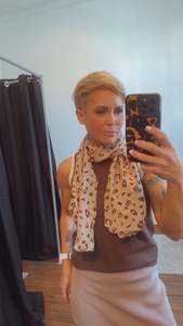 Leopard print gaiter scarf