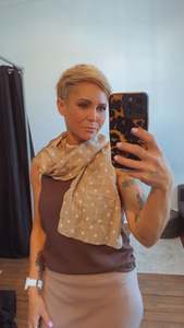 Star khaki scarf
