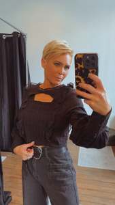 Tops: Refuge Boho cotton top black