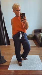 All Pants: Navy blue lightweight comfy pants