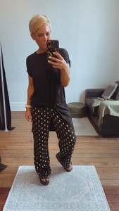 So Instyle Gold print straight pants