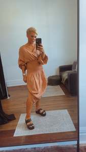 Refuge Terracotta midi dress