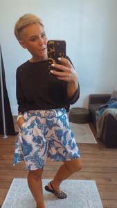 All Shorts: White Sandstorm Cotton Candy belted shorts