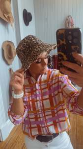 Accessories: Leopard Print Bucket Hat
