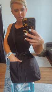 Accessories: Crossbody black bag