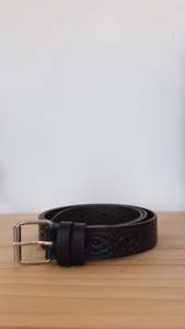Accessories: Black Cut Out Belt