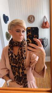 Accessories: Leopard Print Tassel Scarf