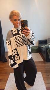 Flower Patchwork Knit Jumper