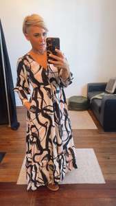 All Dresses Jumpsuits: Brush Painting Tier Selma Maxi Dress Pink