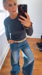Wide Leg Blue Jeans
