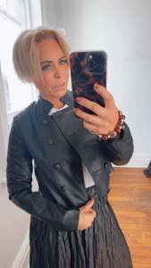 Millie Faux Leather Jacket Black
