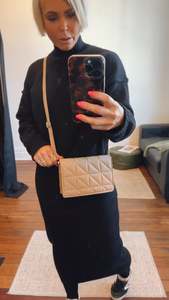 Accessories: Square Natural Crossbody Purse