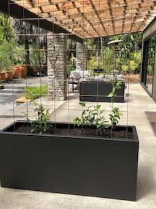 Corten: Limited Edition Matte Black Powder Coated Trough 1600