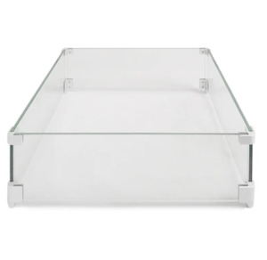 Fire Bowls: Glass Flame Guard 520 Square