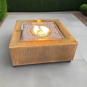 Fire Bowls: Coming Soon - Square Fire Pit with Gas
