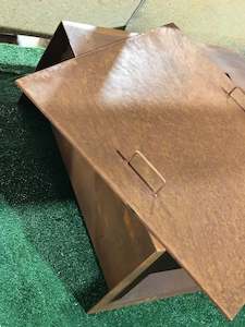 Fire Bowls: Square Corten Lid