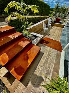 Garden Features: Corten Steps