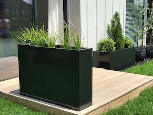 Black Powder Coated Tall Trough