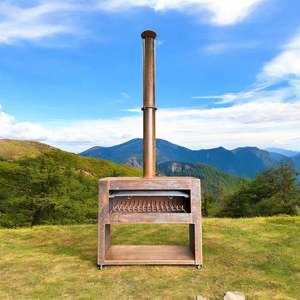 Extension flue for the Cardrona Fire Place. 4mm corten outer flue and 4mm corten inner flue