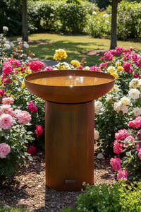 Products: The Tui 750 Corten Steel Bird Bath