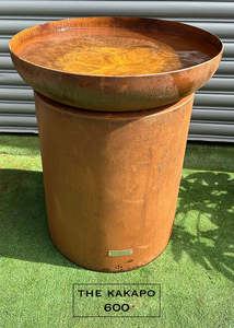 The Kakapo 600 Corten Steel Bird Bath