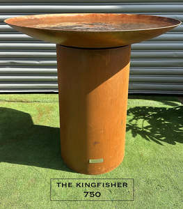 The Kingfisher 750 Corten Steel Bird Bath
