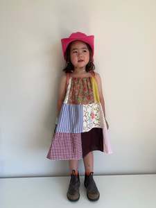 Girls Patchwork Dress/One of a kind