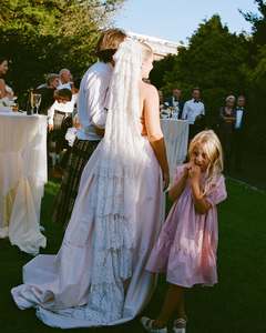 Girls Dresses: Girls Puff Sleeve Tiered Dress