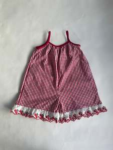 Kids: Girls Embroidered Cherry Romper