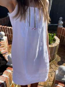 Womens Cross Stitch Linen Cami Dress