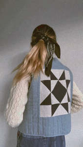 Mum: Womens Crystal Star Wool Quilt Vest