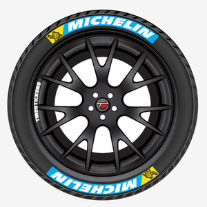 Blue and Yellow Michelin Tire Stickers – Inverted - TireStickers New Zealand
