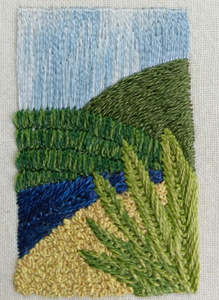 New Releases: CLASS: Jo's Mini Landscape- surface stitching