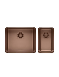 Essentials 835mm 1 + 1/2 Double Bowl Sink