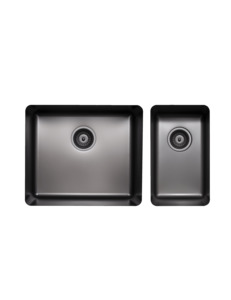 Essentials 835mm 1 + 1/2 Double Bowl Sink