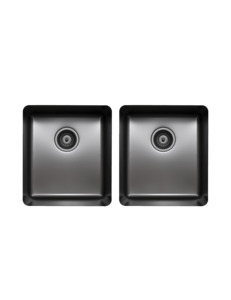 Gunmetal: Essentials 840mm Double Bowl Sink