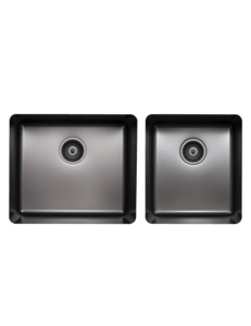 Gunmetal: Essentials 955mm Double Bowl Sink
