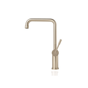 Titan Essentials Square Kitchen Mixer Tap - Pearl Gold