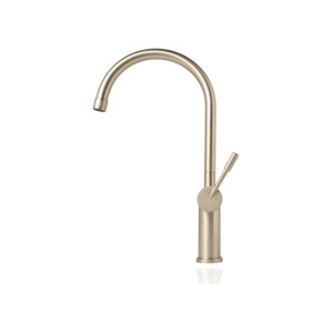 Titan Essentials Gooseneck Kitchen Mixer Tap - Pearl Gold