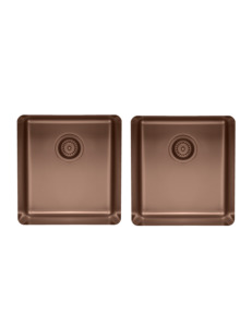 brass: Essentials 350mm & 350mm Double Bowl Sink