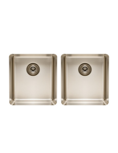 Essentials 350mm & 350mm Double Bowl Sink