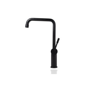 matte black: Essentials Square Kitchen Mixer Tap - Matte Black