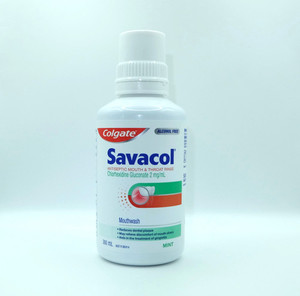 Products: Colgate Savacol Alcohol-Free Mouthwash – Mint 300ml Titirangi Smiles