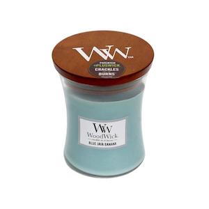 Medium Candles: Woodwick Blue Java Banana Medium