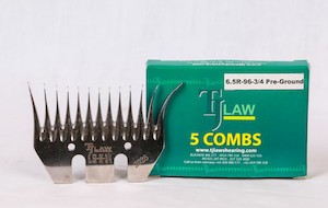 Pack of Preground 1/2 Thickness Combs (Round Teeth Ends) (5pc/pack) shearing