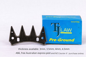 Products: Preground WIDETHROW CUTTERS - (10 per pack) for use with cover combs shearing