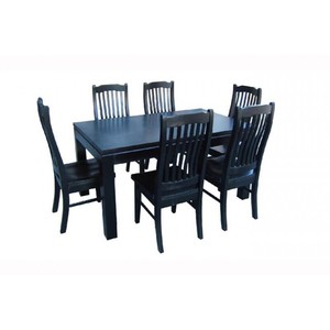 Products: NZ Pine Black Dining Table & Chairs