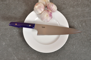 Products: Sunn Gyuto 215 – Purple Honeycomb with Green & Purple G10