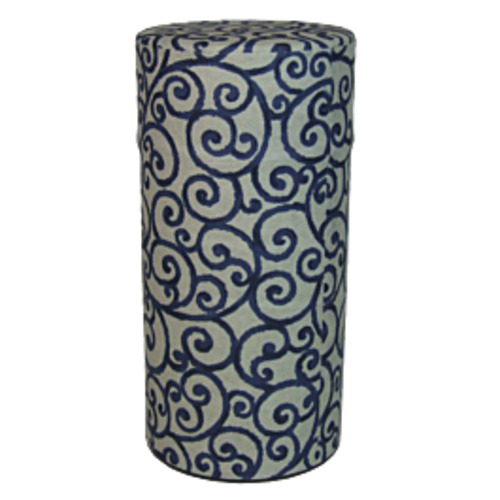 Products: Tea Canister - Blue & White Koru t leaf T