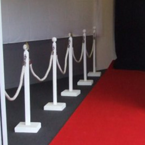Products: Rope Stands white wooden with white rope TLL Events